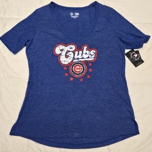 NWT Chicago Cubs Blue Graphic T-Shirt | Women's | Size Large